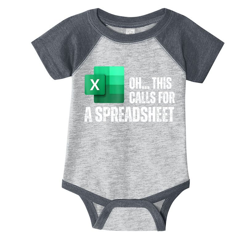 Oh This Calls For A Spreadsheet Funny Office Infant Baby Jersey Bodysuit