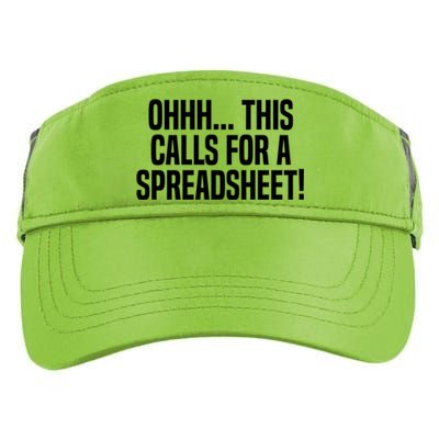 Ohhh This Calls Spreadsheet Actuarial Analyst Actuary Gift Adult Drive Performance Visor