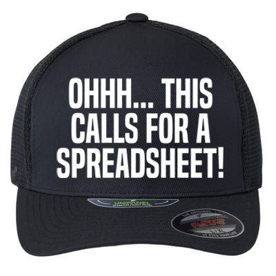 Ohhh This Calls Spreadsheet Actuarial Analyst Actuary Gift Flexfit Unipanel Trucker Cap