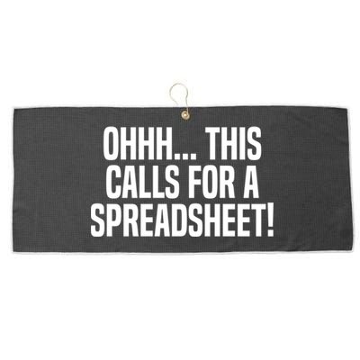 Ohhh This Calls Spreadsheet Actuarial Analyst Actuary Gift Large Microfiber Waffle Golf Towel