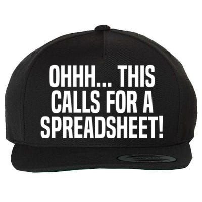 Ohhh This Calls Spreadsheet Actuarial Analyst Actuary Gift Wool Snapback Cap