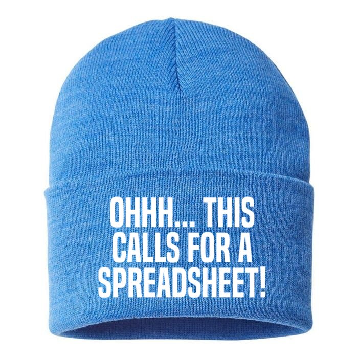 Ohhh This Calls Spreadsheet Actuarial Analyst Actuary Gift Sustainable Knit Beanie