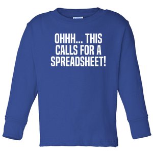 Ohhh This Calls Spreadsheet Actuarial Analyst Actuary Gift Toddler Long Sleeve Shirt