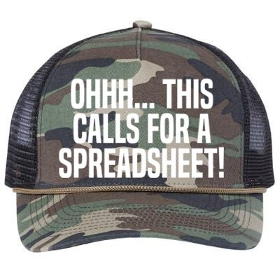 Ohhh This Calls Spreadsheet Actuarial Analyst Actuary Gift Retro Rope Trucker Hat Cap