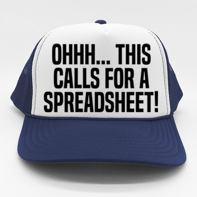 Ohhh This Calls Spreadsheet Actuarial Analyst Actuary Gift Trucker Hat