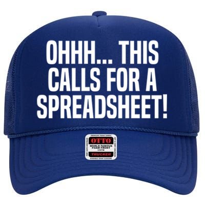 Ohhh This Calls Spreadsheet Actuarial Analyst Actuary Gift High Crown Mesh Back Trucker Hat