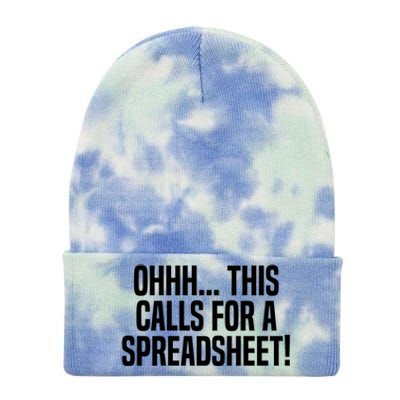 Ohhh This Calls Spreadsheet Actuarial Analyst Actuary Gift Tie Dye 12in Knit Beanie