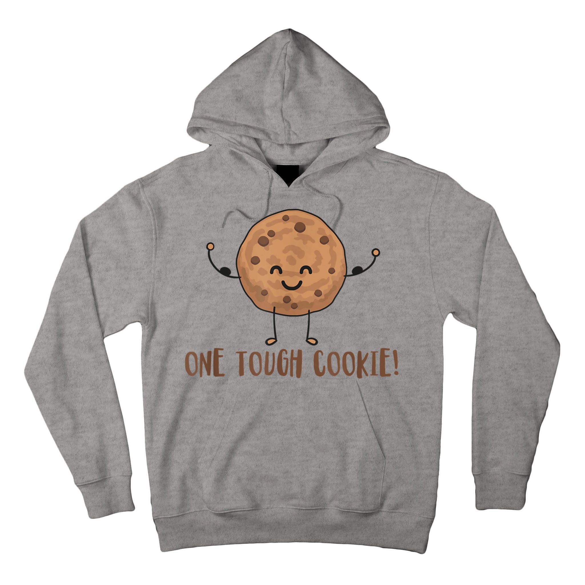One Tough Cookie Cute Chocolate Chip Cookie With Muscles Tall Hoodie