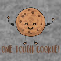 One Tough Cookie Cute Chocolate Chip Cookie With Muscles Tall Hoodie