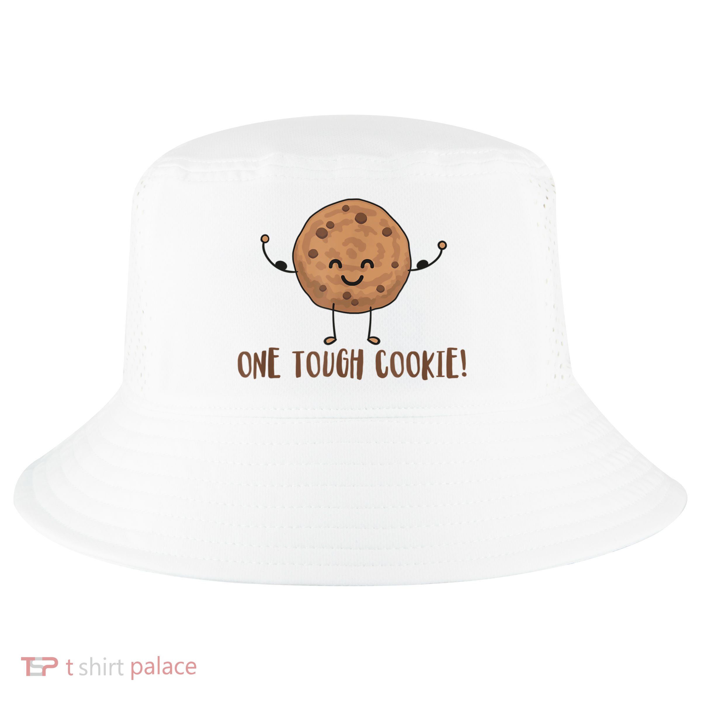 One Tough Cookie Cute Chocolate Chip Cookie With Muscles Cool Comfort Performance Bucket Hat