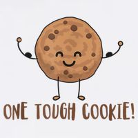 One Tough Cookie Cute Chocolate Chip Cookie With Muscles Garment-Dyed Sweatshirt