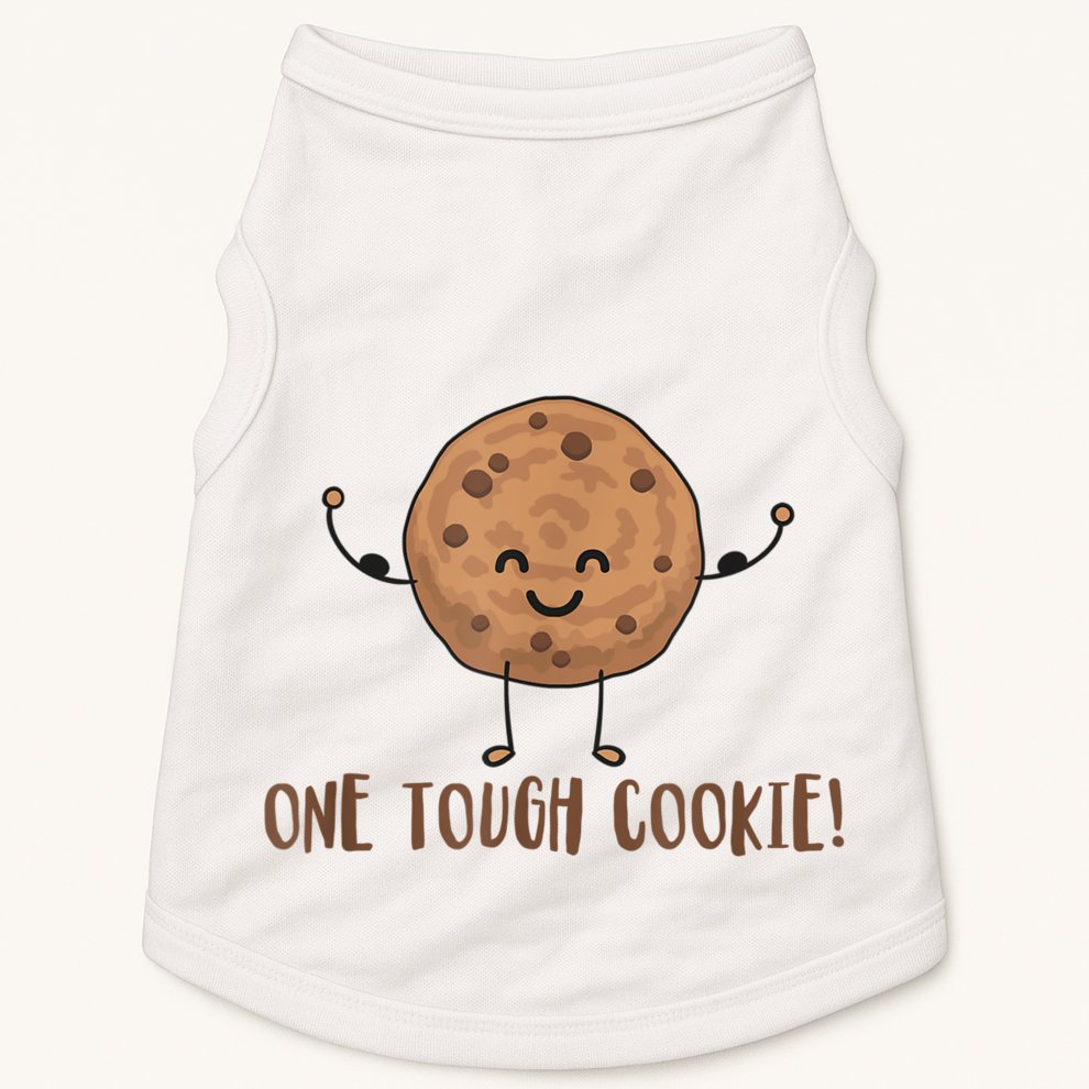 One Tough Cookie Cute Chocolate Chip Cookie With Muscles Doggie Tank