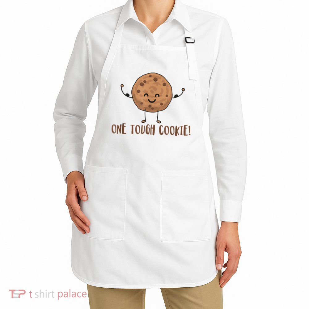 One Tough Cookie Cute Chocolate Chip Cookie With Muscles Apron
