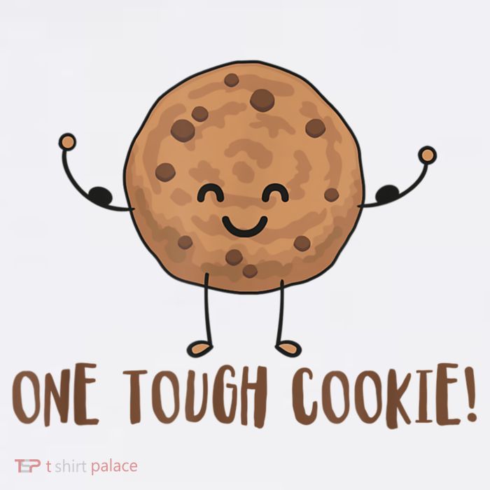 One Tough Cookie Cute Chocolate Chip Cookie With Muscles T-Shirt