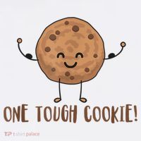 One Tough Cookie Cute Chocolate Chip Cookie With Muscles Adult Drive Performance Visor