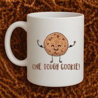 One Tough Cookie Cute Chocolate Chip Cookie With Muscles Mug