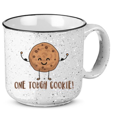 One Tough Cookie Cute Chocolate Chip Cookie With Muscles 15oz Campfire Ceramic Mug