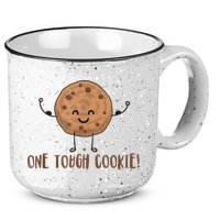 One Tough Cookie Cute Chocolate Chip Cookie With Muscles 15oz Campfire Ceramic Mug
