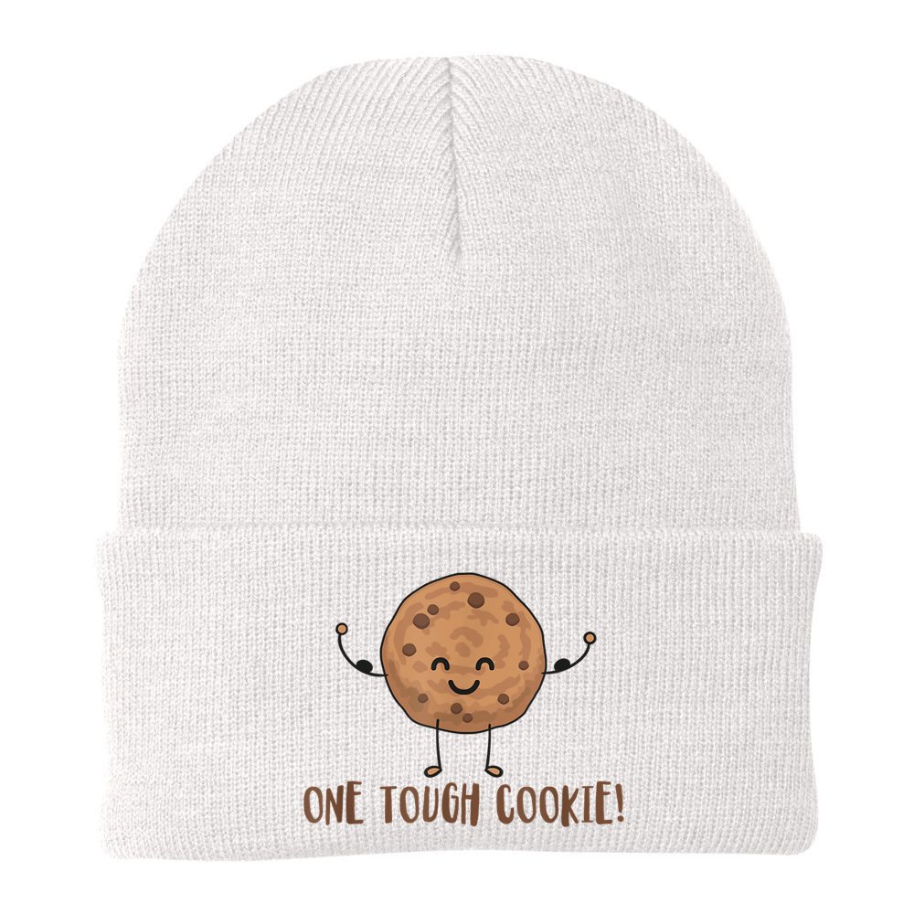 One Tough Cookie Cute Chocolate Chip Cookie With Muscles Beanie