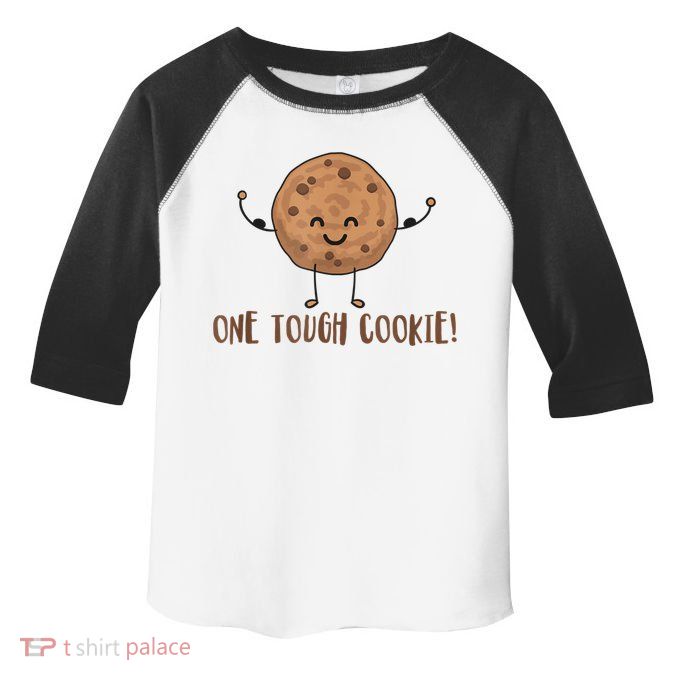 One Tough Cookie Cute Chocolate Chip Cookie With Muscles Toddler Fine Jersey T-Shirt