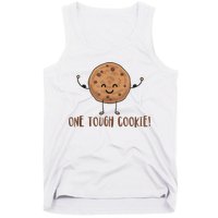 One Tough Cookie Cute Chocolate Chip Cookie With Muscles Tank Top
