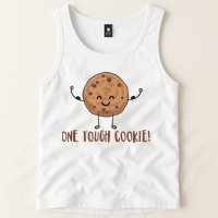 One Tough Cookie Cute Chocolate Chip Cookie With Muscles Tank Top