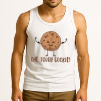One Tough Cookie Cute Chocolate Chip Cookie With Muscles Tank Top