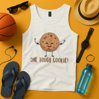 One Tough Cookie Cute Chocolate Chip Cookie With Muscles Tank Top