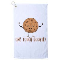 One Tough Cookie Cute Chocolate Chip Cookie With Muscles Golf Towel