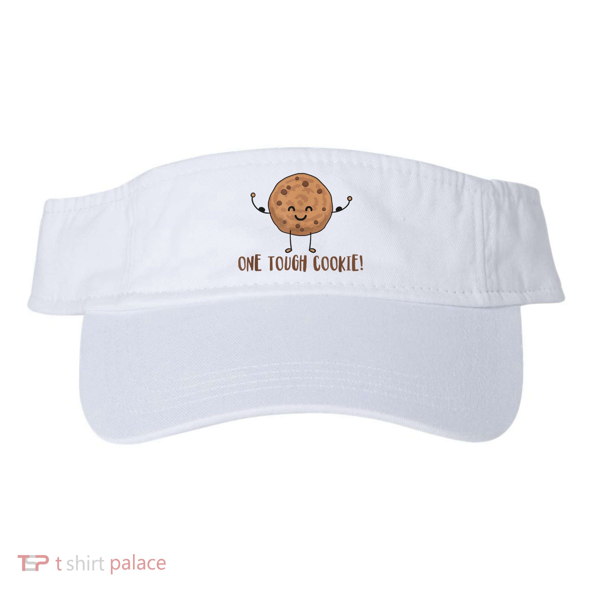One Tough Cookie Cute Chocolate Chip Cookie With Muscles Visor