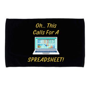 Oh... This Calls For A Spreadsheet Office Saying Quote Funny Microfiber Hand Towel