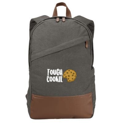 One Tough Cookie Chocolate Chip Coffee Funny Snacks Cool Day Meaningful Gift Cotton Canvas Backpack