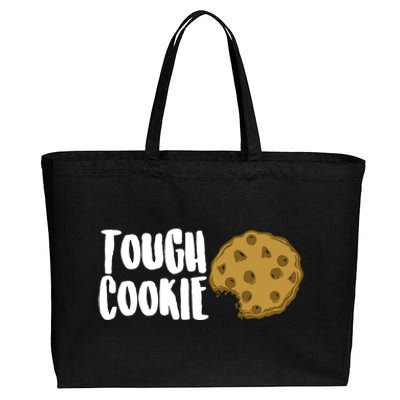 One Tough Cookie Chocolate Chip Coffee Funny Snacks Cool Day Meaningful Gift Cotton Canvas Jumbo Tote