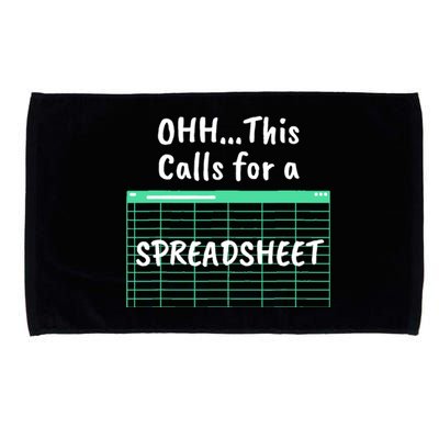 Oh... This Calls For A Spreadsheet Office Quote Saying Funny Microfiber Hand Towel