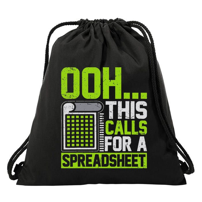 Ooh This Calls For A Spreadsheet Drawstring Bag