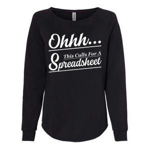 Oh... This Calls For A Spreadsheet Office Sarcastic Womens California Wash Sweatshirt