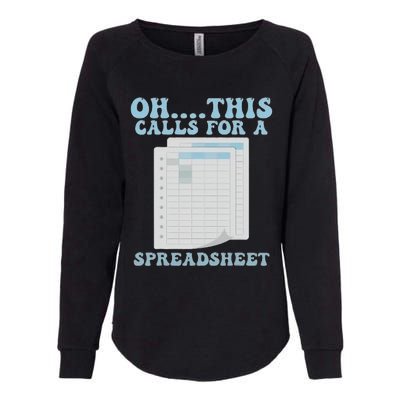 Oh... This Calls For A Spreadsheet Office Quote Saying Funny Womens California Wash Sweatshirt