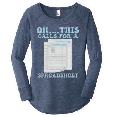 Oh... This Calls For A Spreadsheet Office Quote Saying Funny Women's Perfect Tri Tunic Long Sleeve Shirt