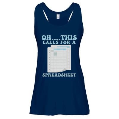 Oh... This Calls For A Spreadsheet Office Quote Saying Funny Ladies Essential Flowy Tank