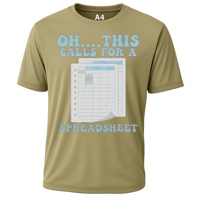 Oh... This Calls For A Spreadsheet Office Quote Saying Funny Cooling Performance Crew T-Shirt