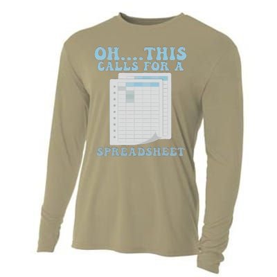 Oh... This Calls For A Spreadsheet Office Quote Saying Funny Cooling Performance Long Sleeve Crew