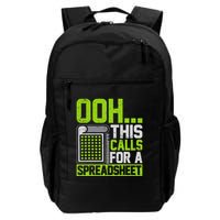 Ooh This Calls For A Spreadsheet Funny Daily Commute Backpack