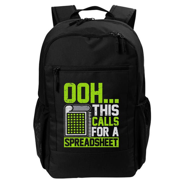 Ooh This Calls For A Spreadsheet Funny Daily Commute Backpack