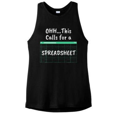 Oh... This Calls For A Spreadsheet Office Ladies PosiCharge Tri-Blend Wicking Tank