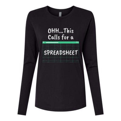 Oh... This Calls For A Spreadsheet Office Womens Cotton Relaxed Long Sleeve T-Shirt