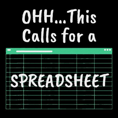 Oh... This Calls For A Spreadsheet Office T-Shirt