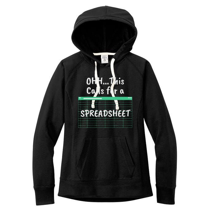 Oh... This Calls For A Spreadsheet Office Women's Fleece Hoodie