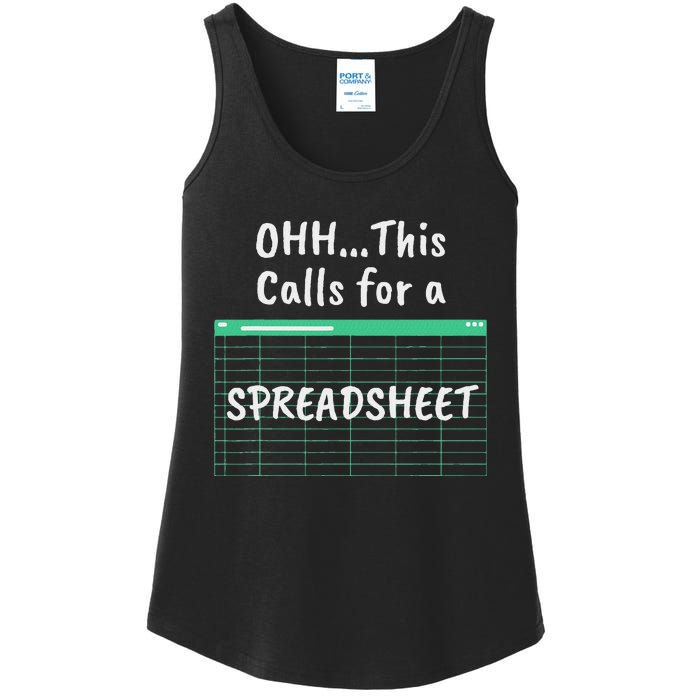 Oh... This Calls For A Spreadsheet Office Ladies Essential Tank