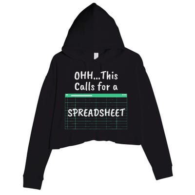 Oh... This Calls For A Spreadsheet Office Crop Fleece Hoodie