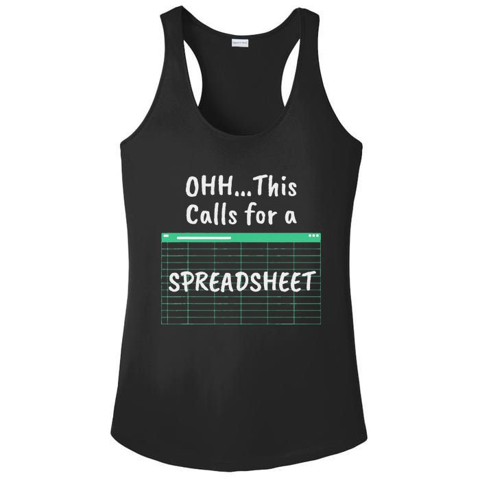 Oh... This Calls For A Spreadsheet Office Ladies PosiCharge Competitor Racerback Tank